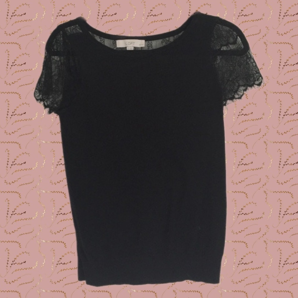 Loft Lace Sleeve Top